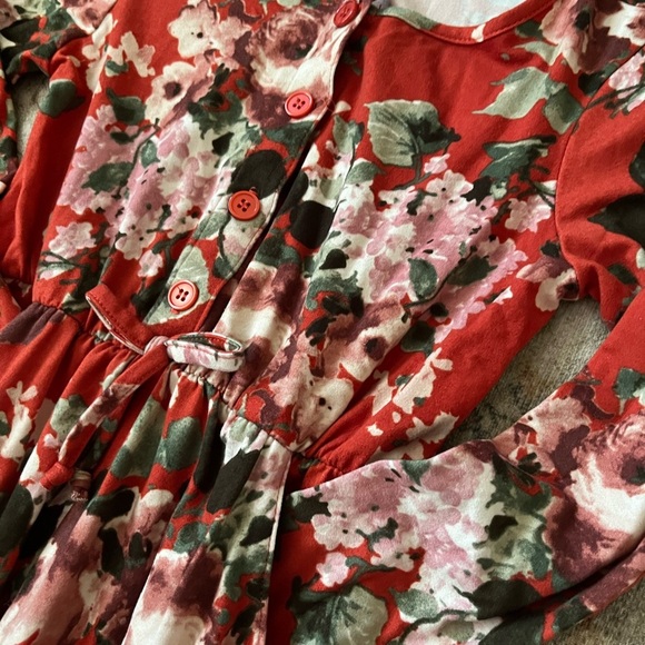 Chenault Red Floral Romper - Picture 3 of 7